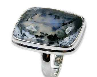 Dendritic Opal Ring, 925 Sterling Silver Ring Size 6 , AF654 Jewelry