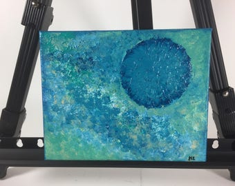 Abstract with Blue Round