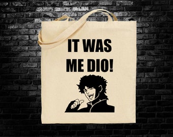 Dio from Jojo's Bizarre Adventure meme inspired tote bag long handles shoulder