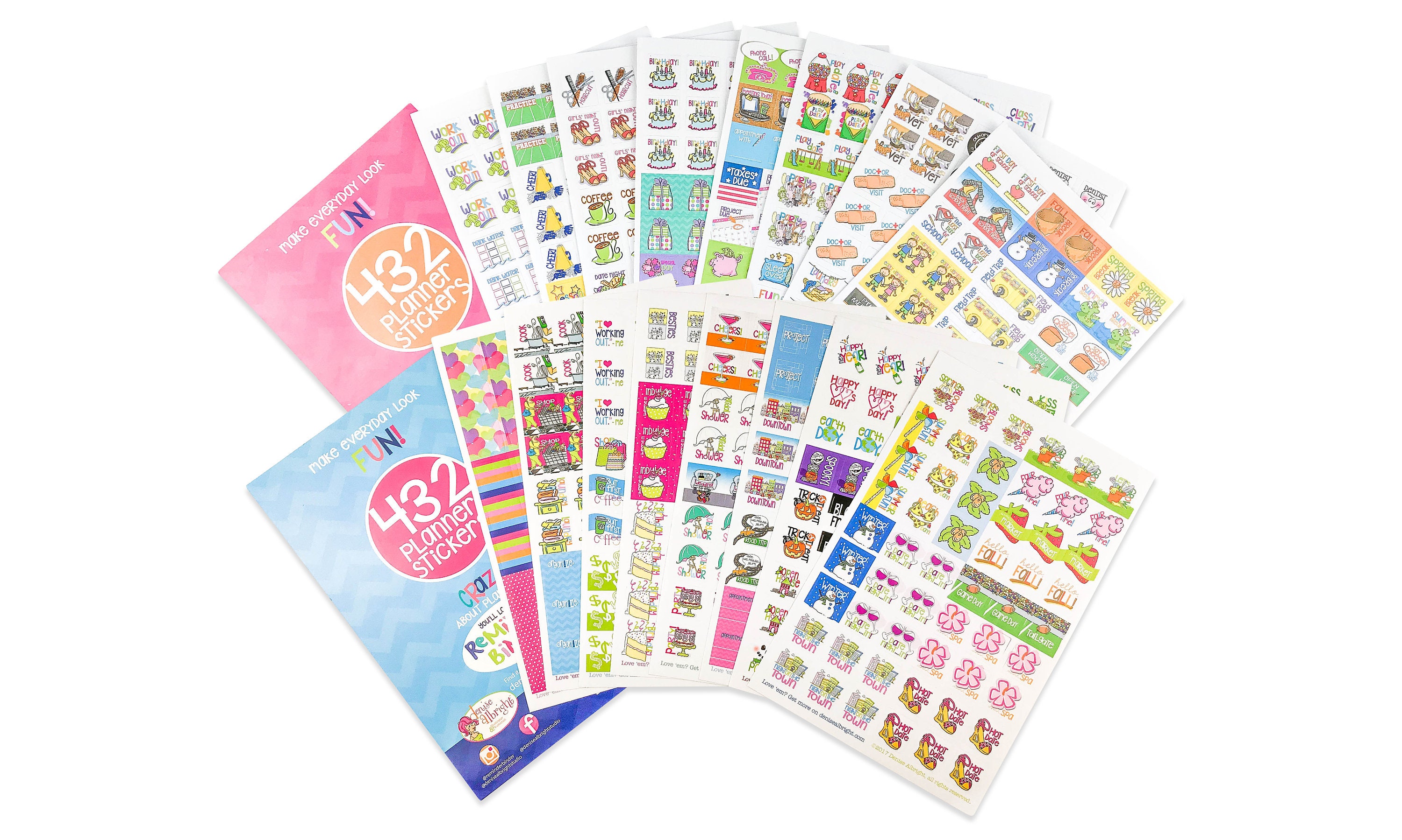 864 Event Planner Stickers for any planner or wall calendar