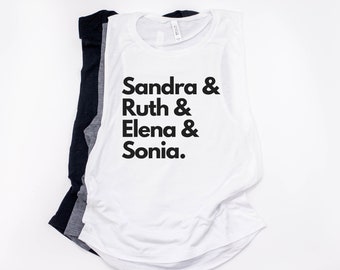 Female Justices Tank Top - Supreme Court, Feminist Shirt, Muscle Tank, Lawyer Shirt, Attorney Shirt, SCOTUS, Ruth Bader Ginsburg, Femininism