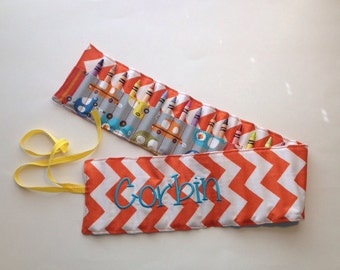 Personalized crayon holder. Holds 24 crayons.