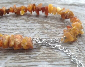 Raw Baltic amber ticks and fleas repellent with flexible chain for dogs & cats
