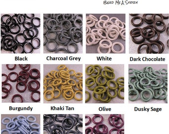 15mm Rubber Orings - Neutrals & Earth Tones - choose color