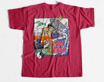 Vintage Surf T-shirt T&c Primal Urges 80s