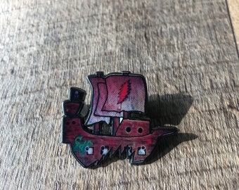 Ship of Fools Hat Pin Grateful Dead