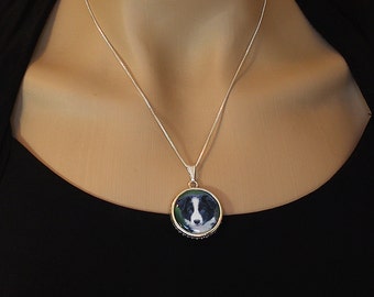 Picture Necklace, photo pendant necklace, custom portrait jewelry, photo charm, photo pendant jewelry, custom pet necklace