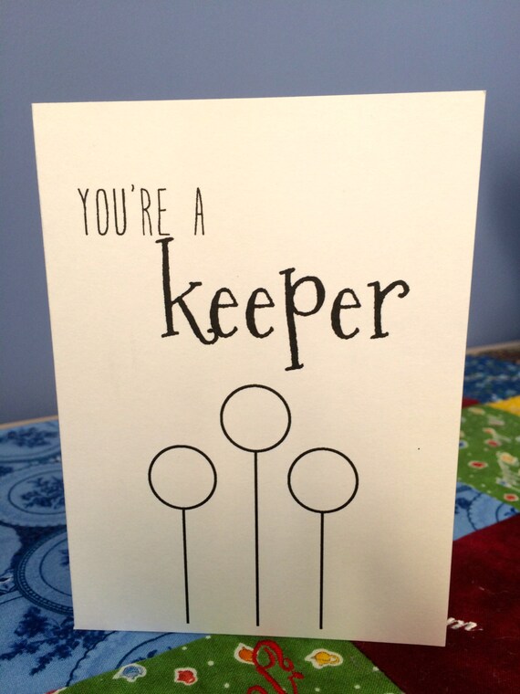 Harry Potter You're a Keeper Card