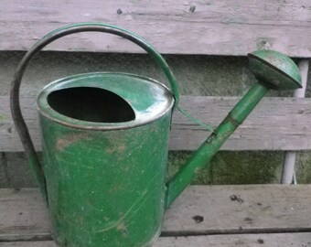 ussr / soviet / retro/ Vintage Metal large WATERING CAN- Rustic Garden Decor- Farmhouse