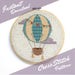 PATTERN Modern Cross Stitch Pattern - Vintage Hot Air Balloon - Instant PDF Download - Nursery Décor - Counted Cross Stitch Chart -