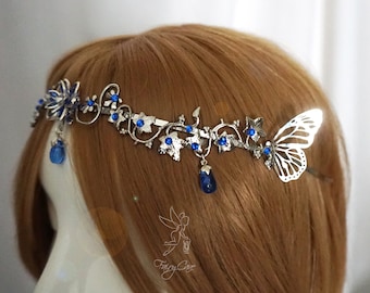 Elven tiara, fairy tiara, medieval crown, circlet, fairy wings headdress