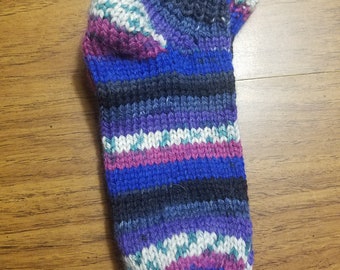 Hand knitted socks. Handmade. For larger feet. Warm! Made with Viking of norway yarn