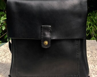 Kuki Originals Super Soft Hand Stitched Leather Shoulder Bag with Adjustable / Cross Body strap