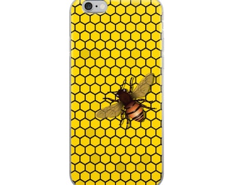 Honeycomb & Honey Bee Cell Phone Case iPhone Case 6 Plus, 6/6s, 7 Plus, 8 Plus, X Bees Beekeeping Apiary