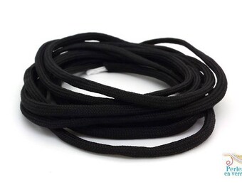 2 m thread paracord (fil135) black parachute cord