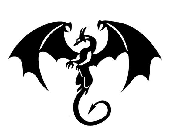 Items similar to Dragon Vinyl Decal - Super Small on Etsy