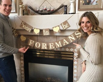 Engagement Banner, Soon to Be Banner, Engagement Party Decor, Rustic, Glitter Engagement Party, Wedding Reception, Couples Shower