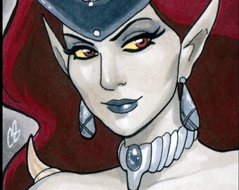 Queen Beryl Sailor Moon Copic Marker Sketch Card