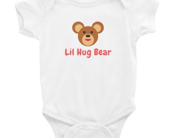 Cute Baby Bear Onesie Lil Hug Bear 100% cotton
