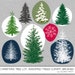 Christmas Tree Lot Clipart Assorted Trees. Realistic, Sketchy and Chalk Hand Drawn Styles. Download.Personal and Limited Commercial Use.
