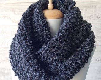 Mens Scarf, Chunky Scarf, Knit Men Scarf, Infinity Scarf, Mens Scarf, Knitted Scarf, Scarf /Fast Delivery and Many Colors