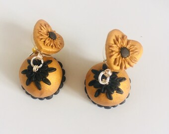 Polymer clay Jhumka earrings