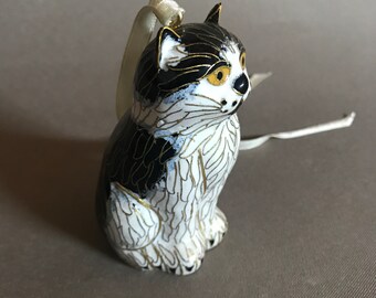 Vintage Cloisonne Enamel Christmas Ornament