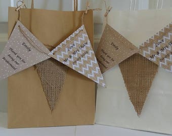Personalised wedding gift birthday gift bag bunting
