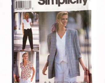 Simplicity 8239, Women's Pants, Shorts, Top, Jacket Pattern, American Classics, Vintage, Uncut Pattern, Size 12 - 16