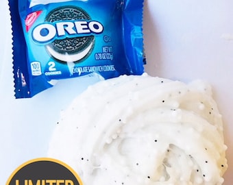 Oreo Floam Slime Scented Crunchy Clear glitter slime w/ FREE pack of OREOS & EXTRAS BlissBalm Slime Shop Store Cheap slime w/fast shipping