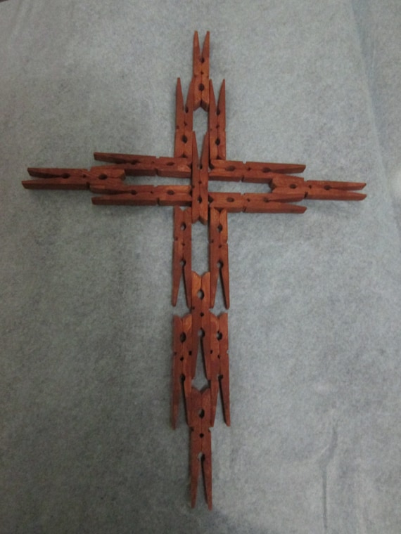 Items similar to Clothespin Cross made with Clothespin on Etsy