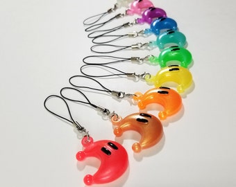 Iridescent Glow In Dark Power Moon Keychains
