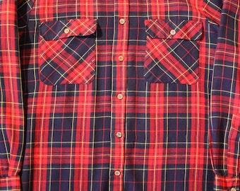 Vintage 80's Flannel Shirt | Size Medium | Outdoor Exchange | 100% Acrylic