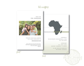 Printable missionary cards with picture prayer cards
