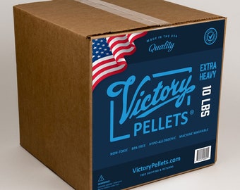 Victory Pellets Extra Heavy (10 Pounds) Plastic Poly Pellets for Weighted Blankets, Corn Hole Bags, Dolls, Bears and Crafts