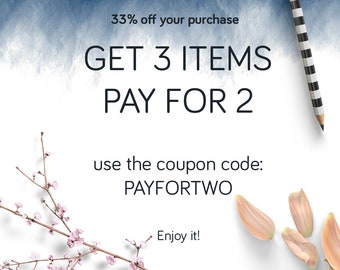 Coupon GET 3 items PAY for 2
