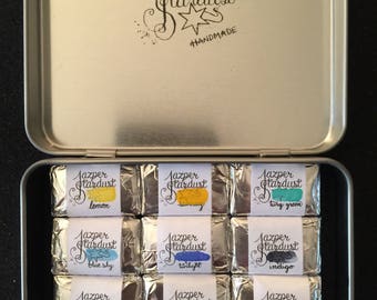 Apprentice Set of 12 FULL or half PANS- Artisan Handmade Watercolor paint Set