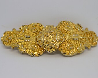 Vintage Signed Gay Boyer 1980's Gold Tone Belt Buckle