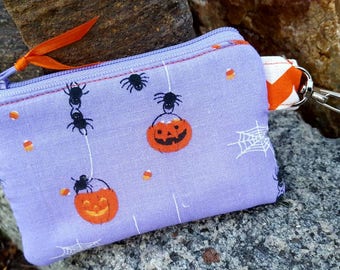 halloween coin purse zipper wallet kids zipper pouch kids change purse spider coin purse