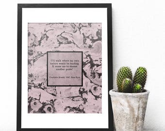 Jane Eyre Print, Jane Eyre Quote, Charlotte Bronte,
