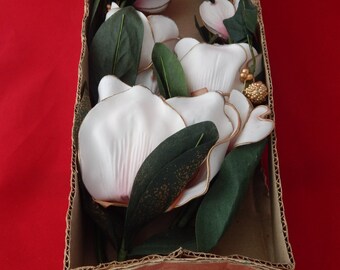 Homco Vintage Magnolia Flowers NIB