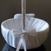 Unique Oval White Satin Silver Wedding Basket