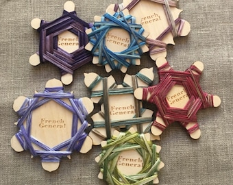 NEW! FRENCH GENERAL Set of 4 Birch Thread Floss Winders counted cross stitch embroidery quilting Sashiko bobbin