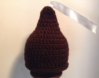 Chocolate kiss crochet hat photo prop