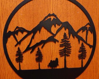 Turkey With Mountains Circle Wall Art