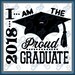 Proud SVG Graduate 2018 Mom Senior Class Dad Graduation Hat Cap Tassel Card Team Principal Teacher Mother Day Life Straight Outta 1 2 Decal.