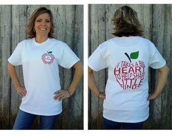 Rockin' New Personalized Teacher Shirt, Heart shirt, teacher shirt, personalized shirt