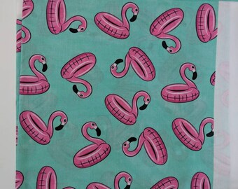 Flamingo Float | Over Collar Pet Bandana | Tie Up Pet Bandana | Dog & Cat Accessories