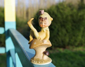 Porcelain Bisque - Vintage leprechaun figurine
