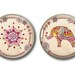 Lot 2 cabochons resin craft, round, the choice of 20 or 25 mm Boho - Tribal 05